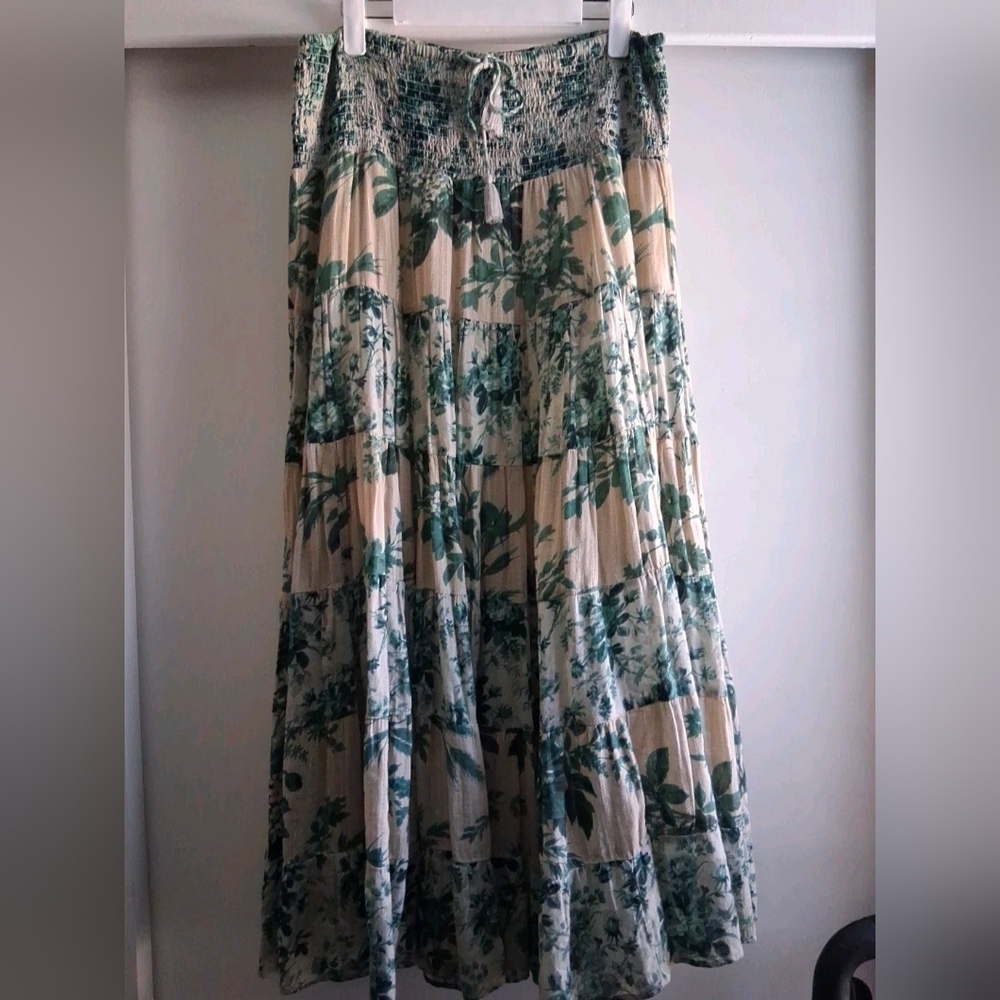 Vintage Denim & Supply Ralph Lauren Cotton Gauzy Floral Skirt Dress Small